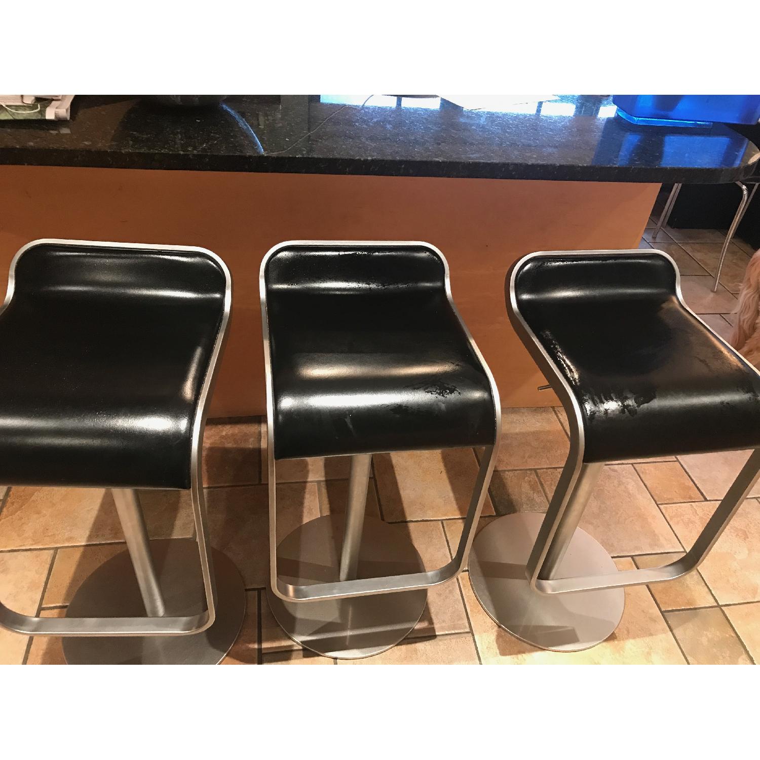 LEM Piston Stools w/ Leather Seat - image-1