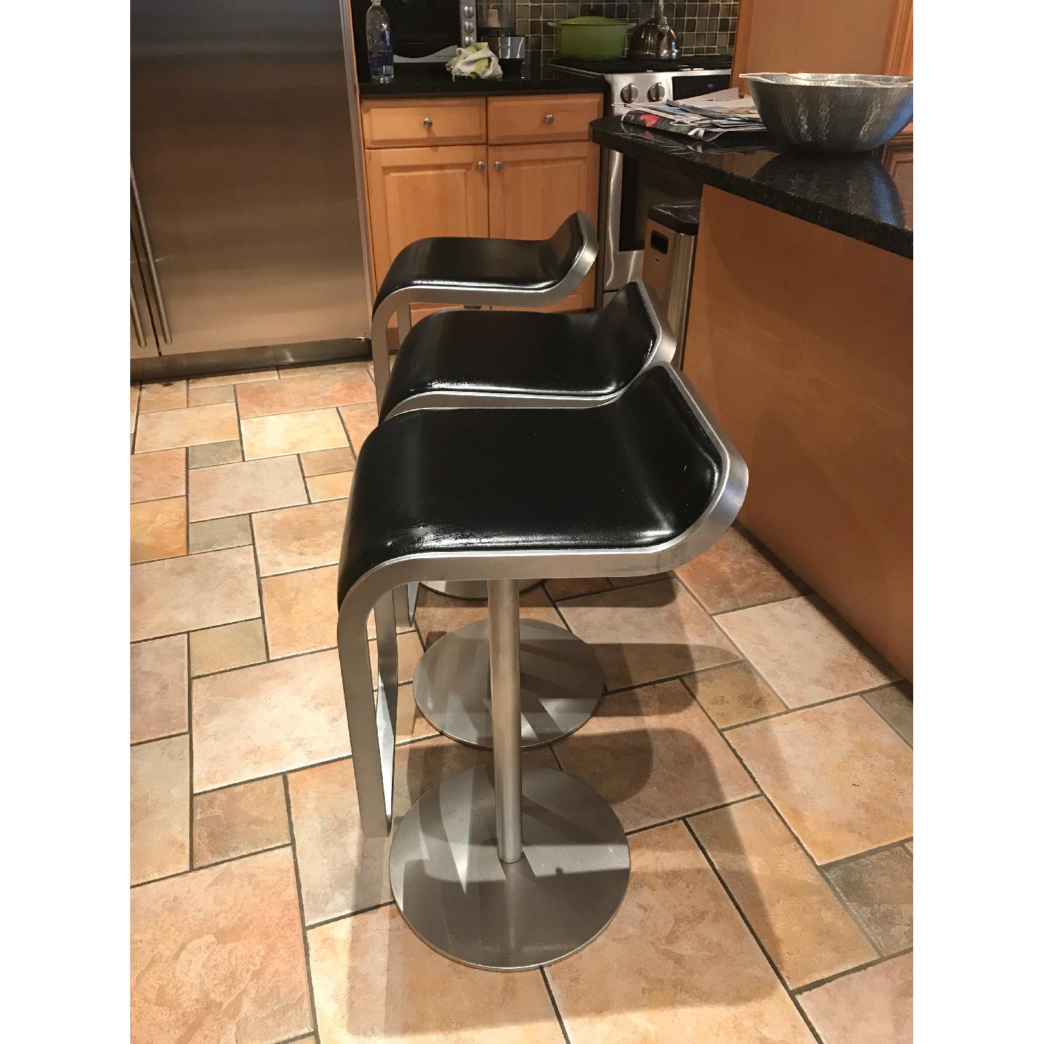 LEM Piston Stools w/ Leather Seat - image-2