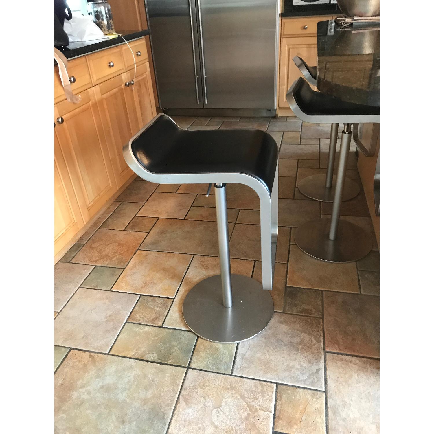 LEM Piston Stools w/ Leather Seat - image-4