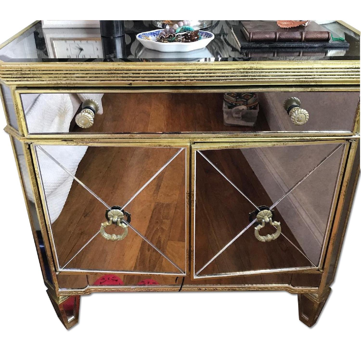 Z Gallerie Mirrored Side Chest AptDeco