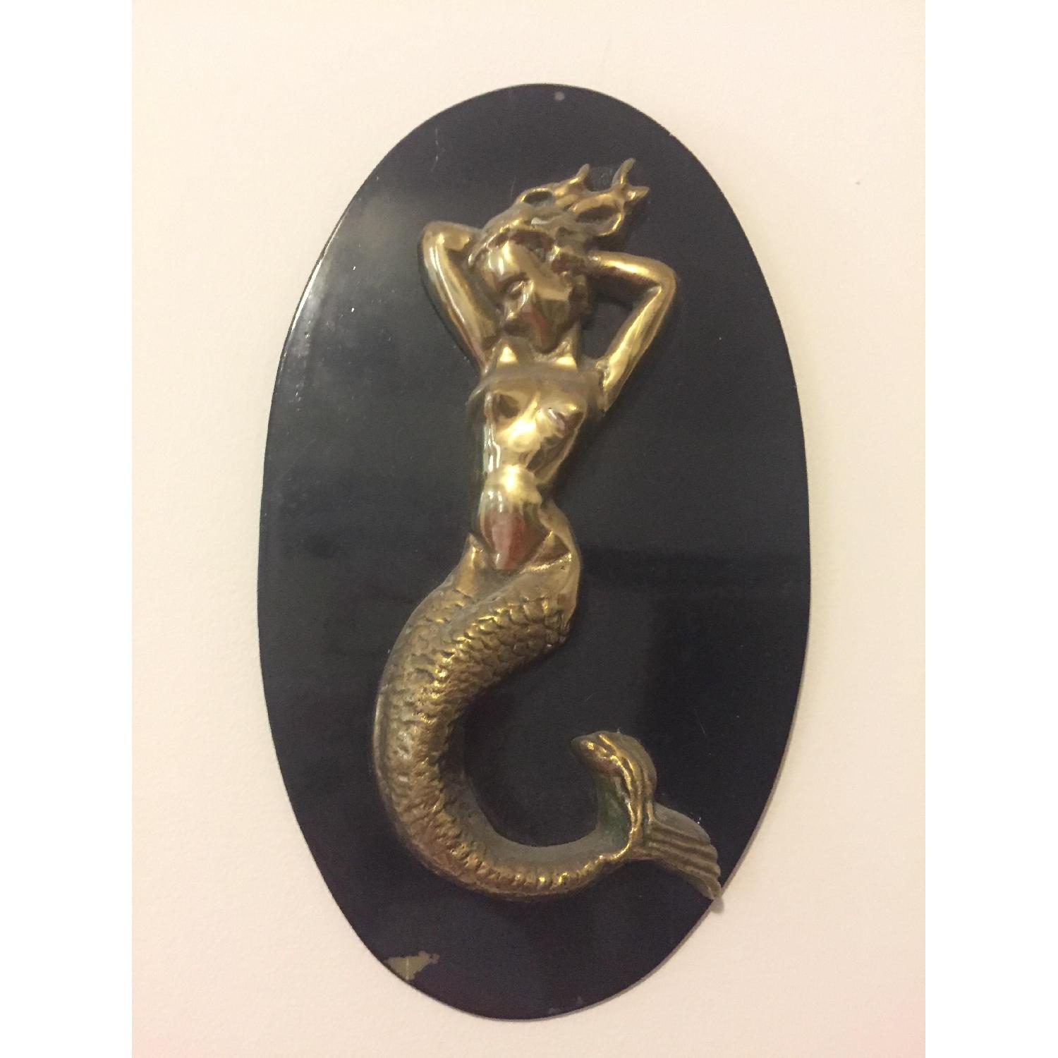 Brass Mermaid Wall Art - image-1