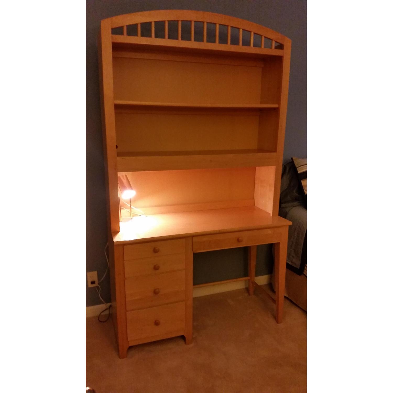 Maple Desk & Hutch - image-2