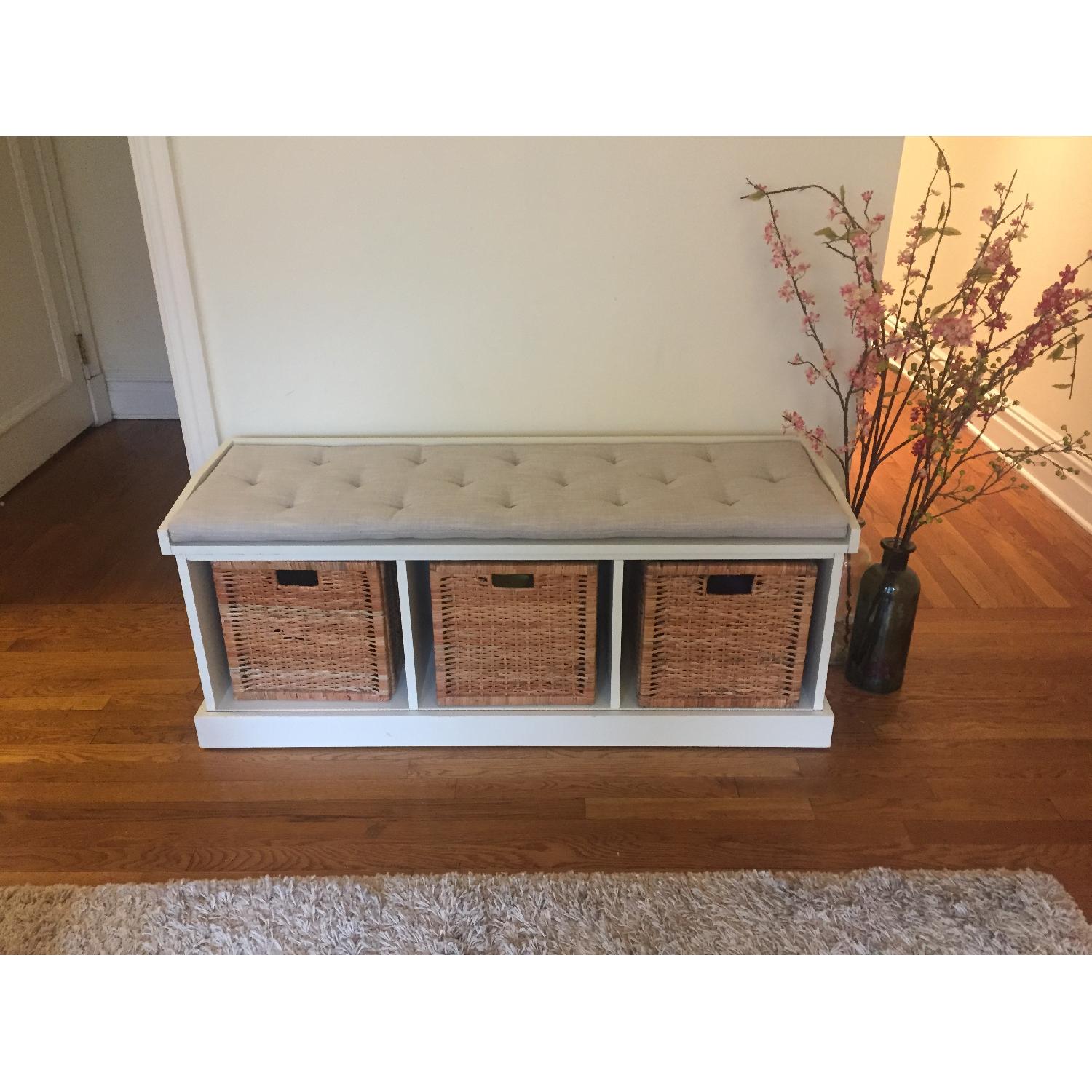 Pottery Barn Samantha Entryway Bench - AptDeco