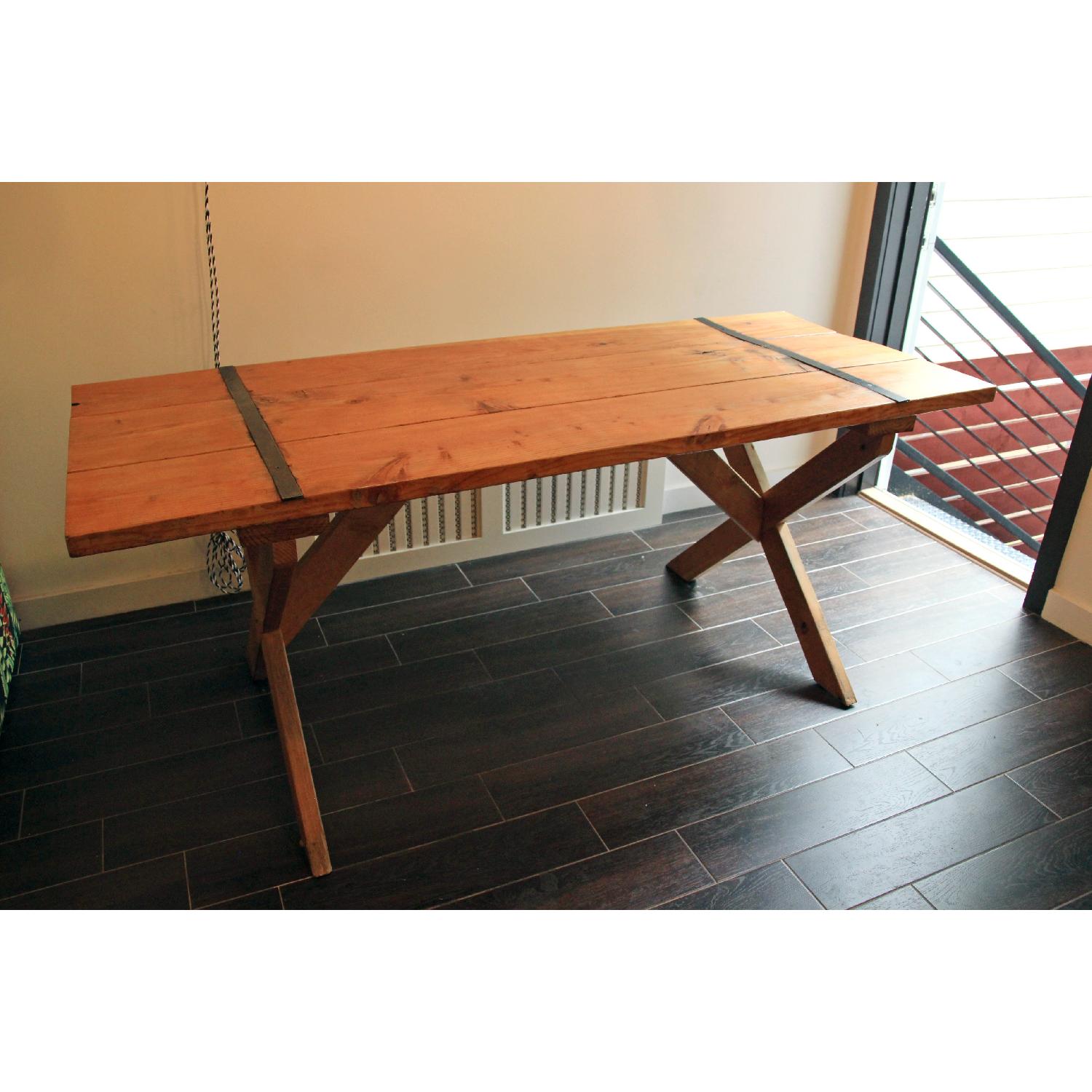 Handmade Reclaimed Wood Dining Table - image-1