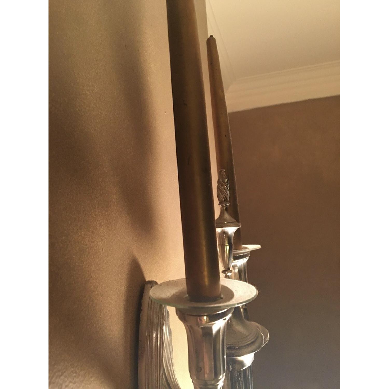 19th Century Silver-Plated Sconces - image-1