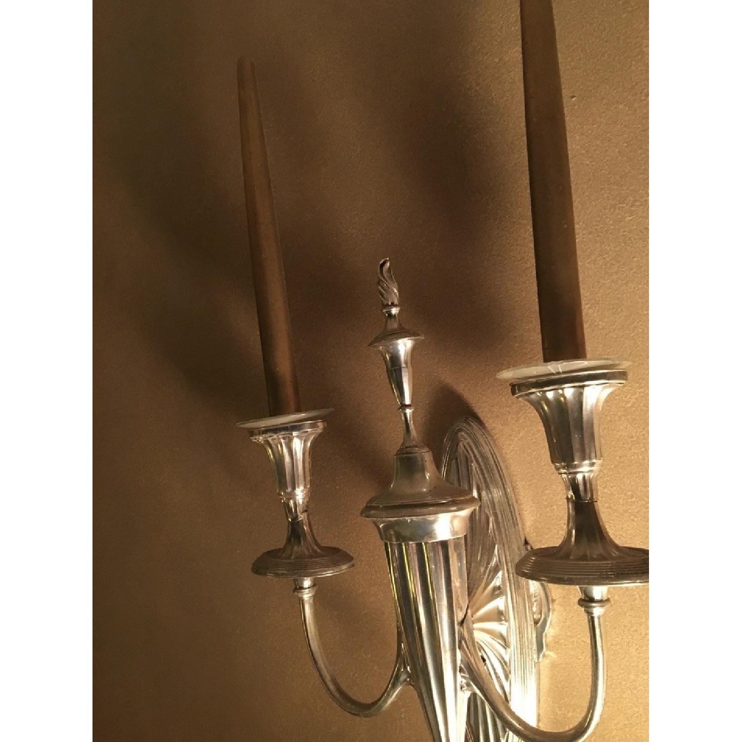 19th Century Silver-Plated Sconces - image-2