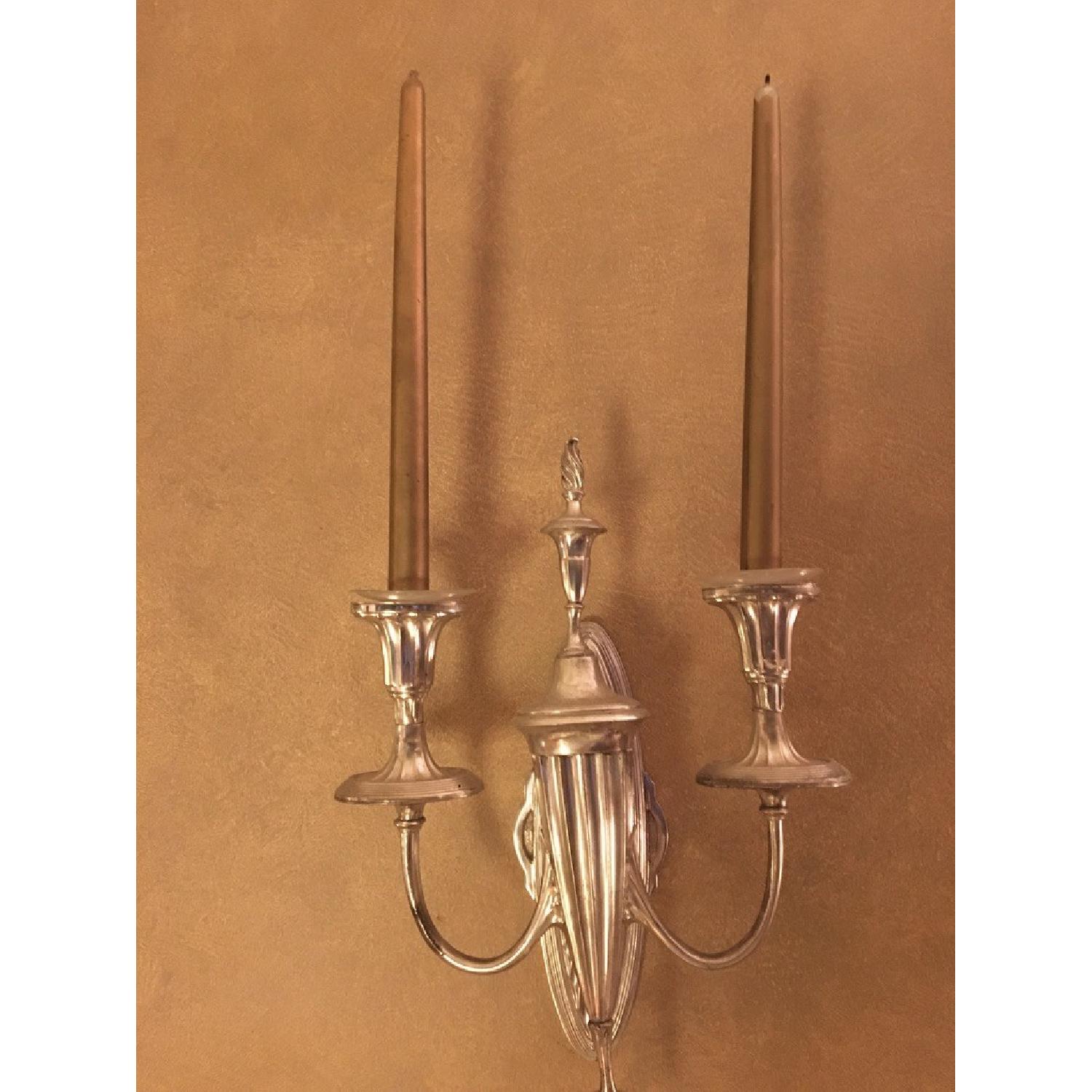 19th Century Silver-Plated Sconces - image-3