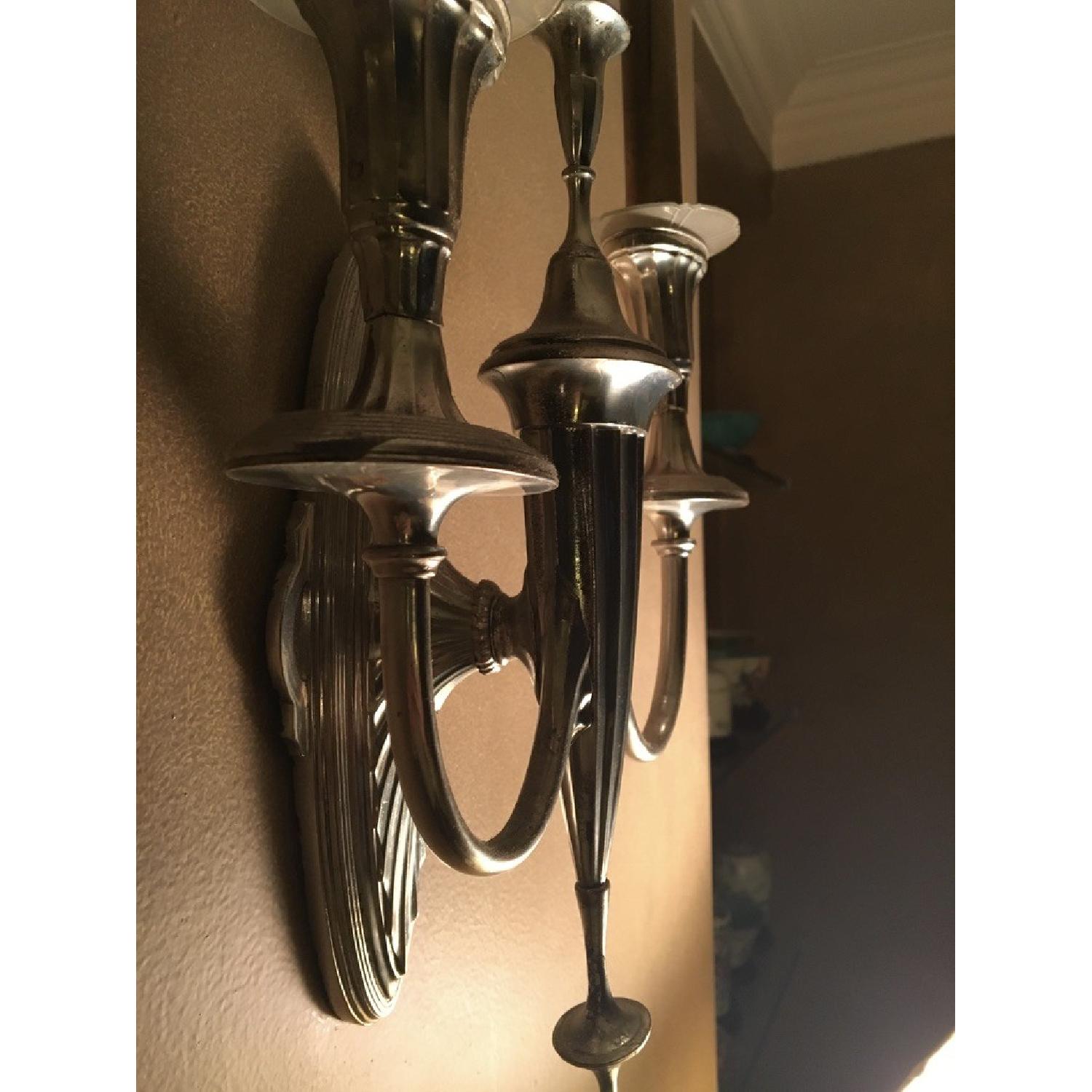 19th Century Silver-Plated Sconces - image-5