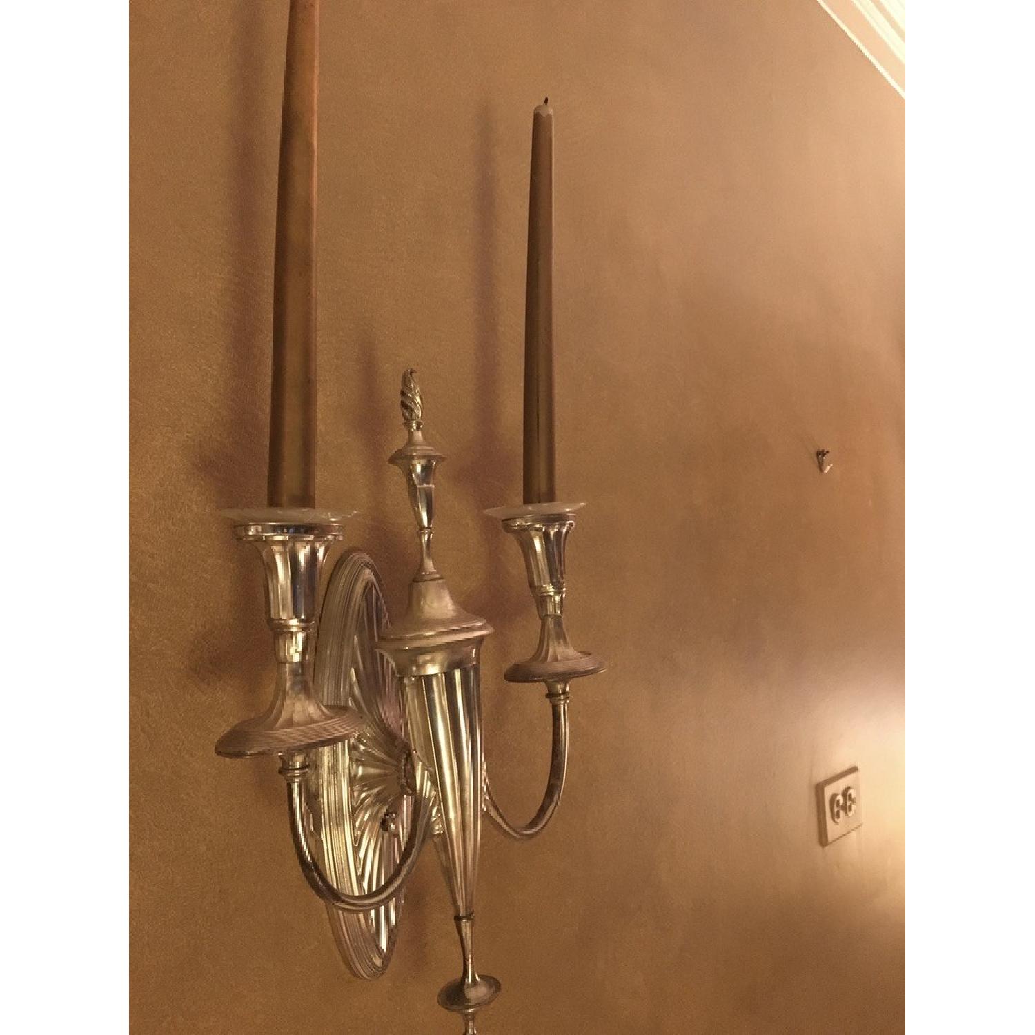 19th Century Silver-Plated Sconces - image-8