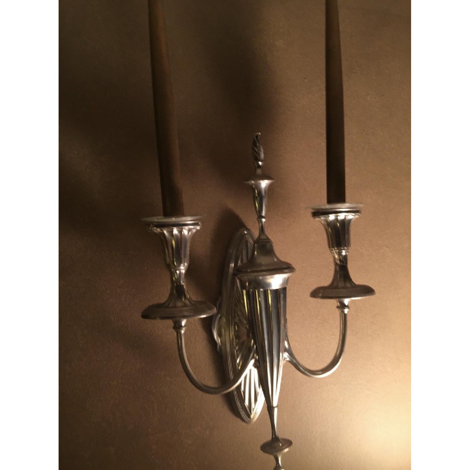 19th Century Silver-Plated Sconces - image-9