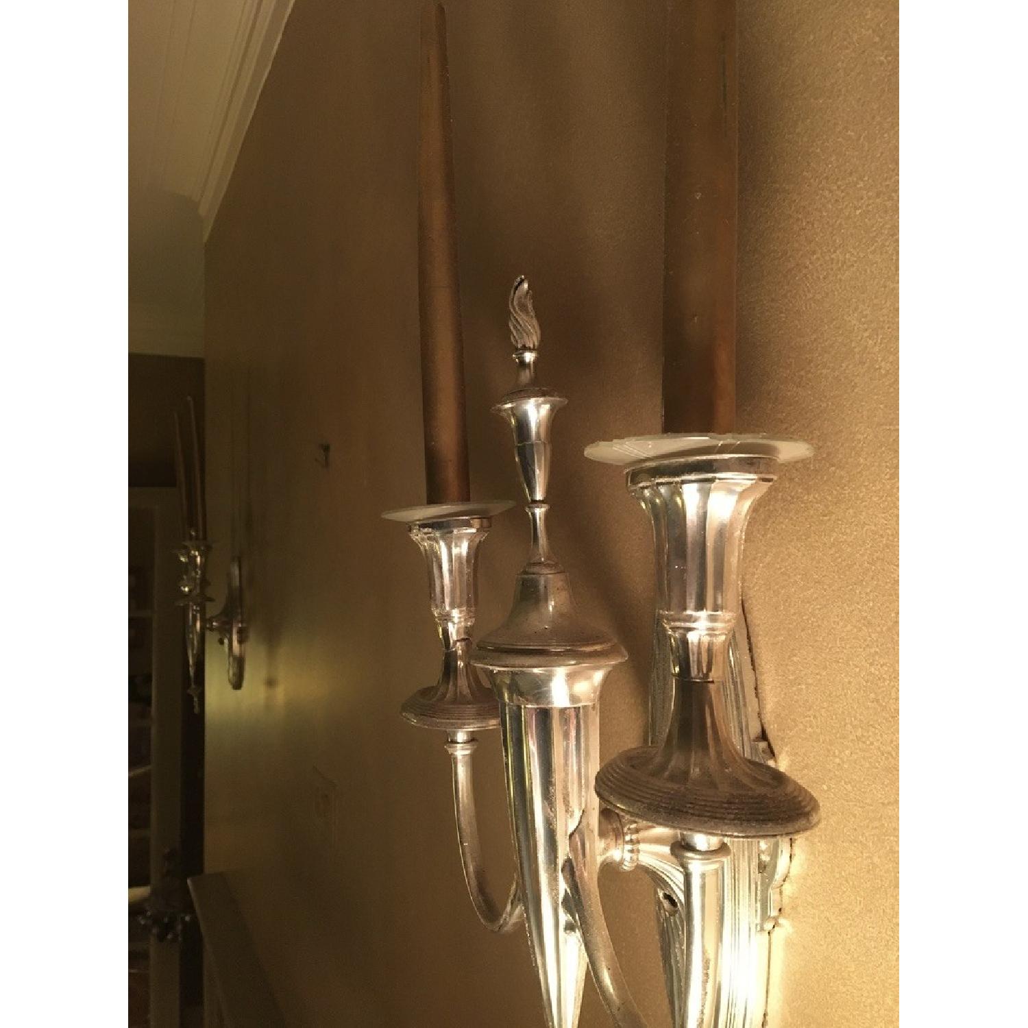 19th Century Silver-Plated Sconces - image-11