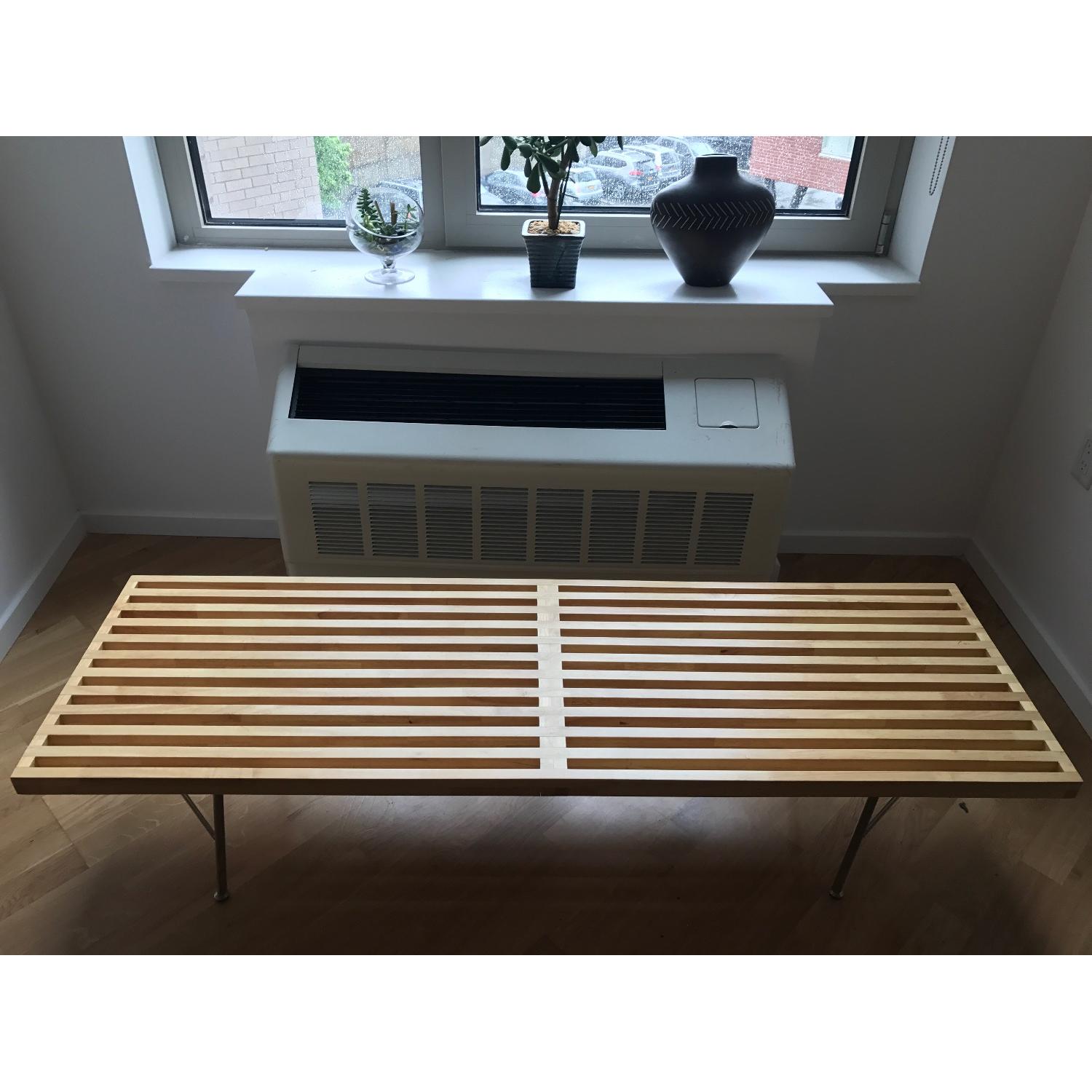 Mid-Century Slatted Coffee Table/Bench - image-2