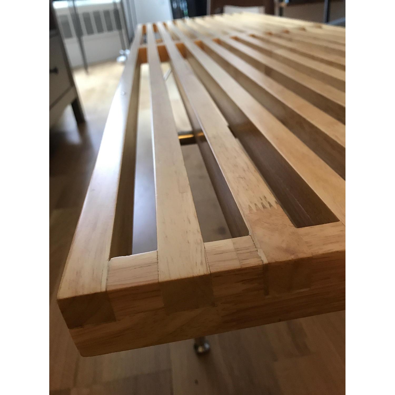 Mid-Century Slatted Coffee Table/Bench - image-6