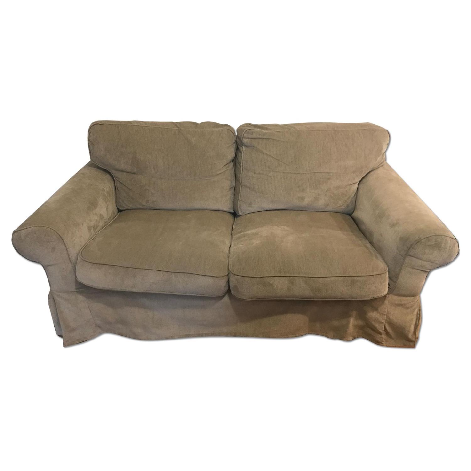 Ikea Ektorp Loveseat w/ Vellinge Beige Cover - image-0