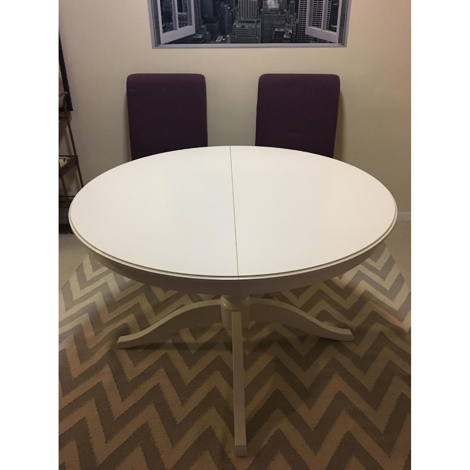 Ikea Ingatorp Extendable Round Dining Table w/ 4 Chairs - image-5