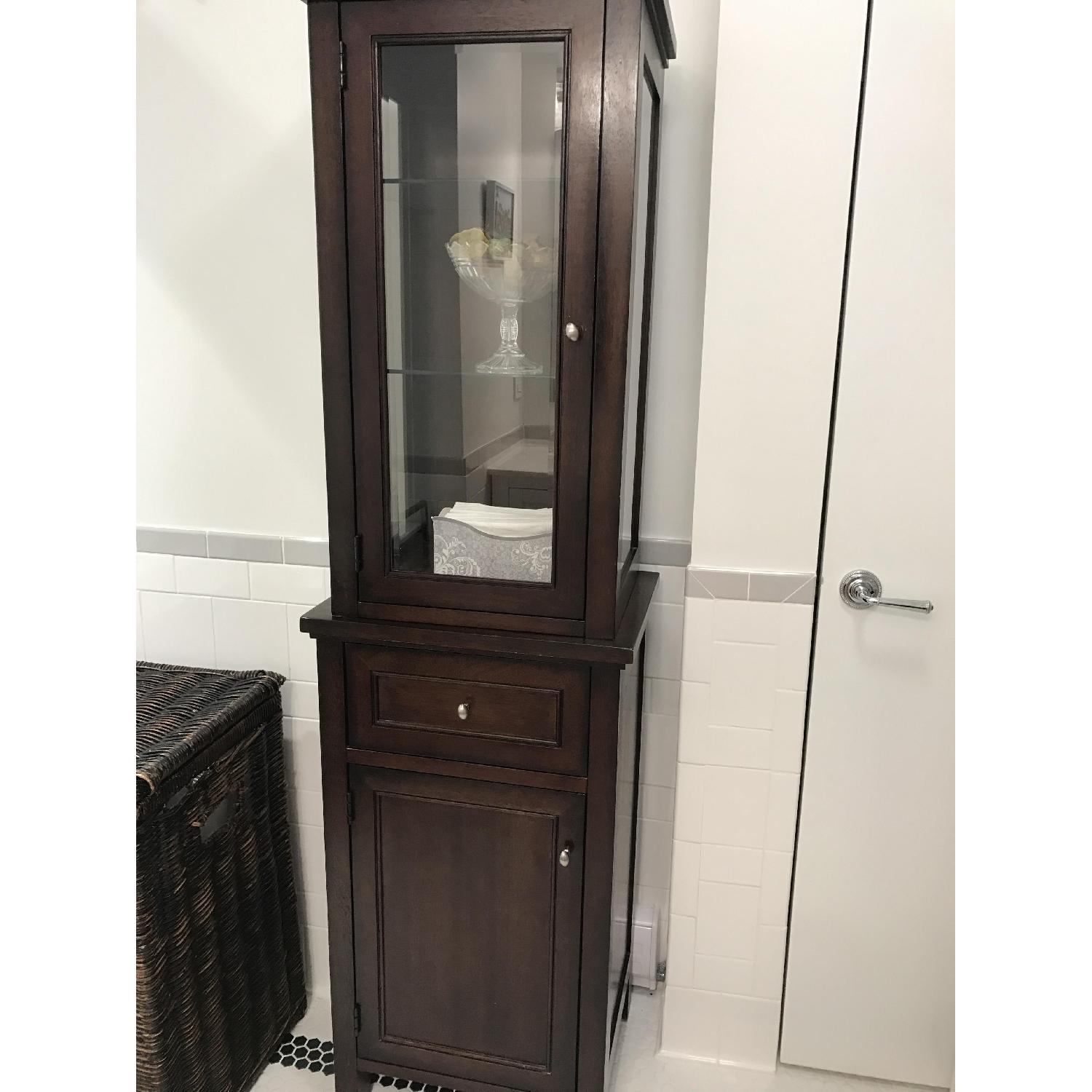 Pottery Barn Wooden Curio Cabinet - image-1