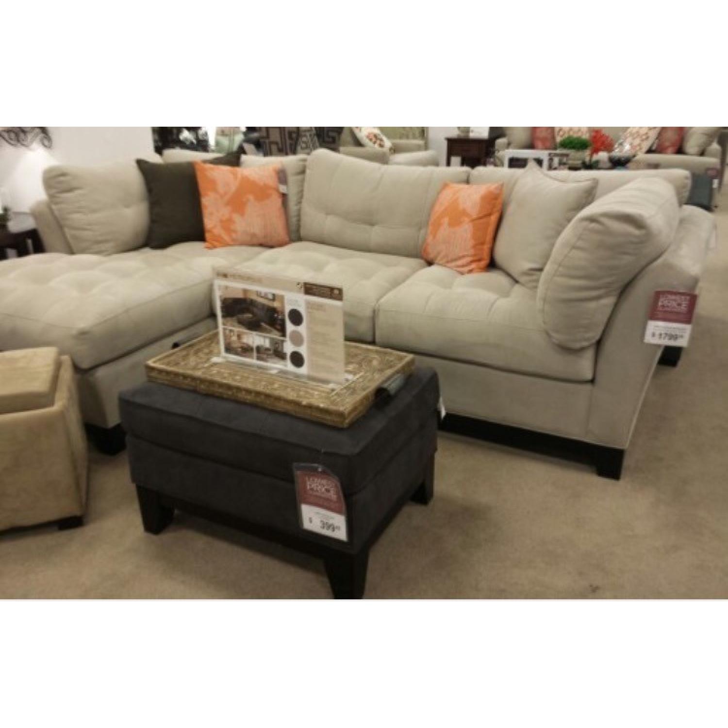 Cindy Crawford Home Metropolis 2-Piece Microfiber Sectional Sofa - image-1
