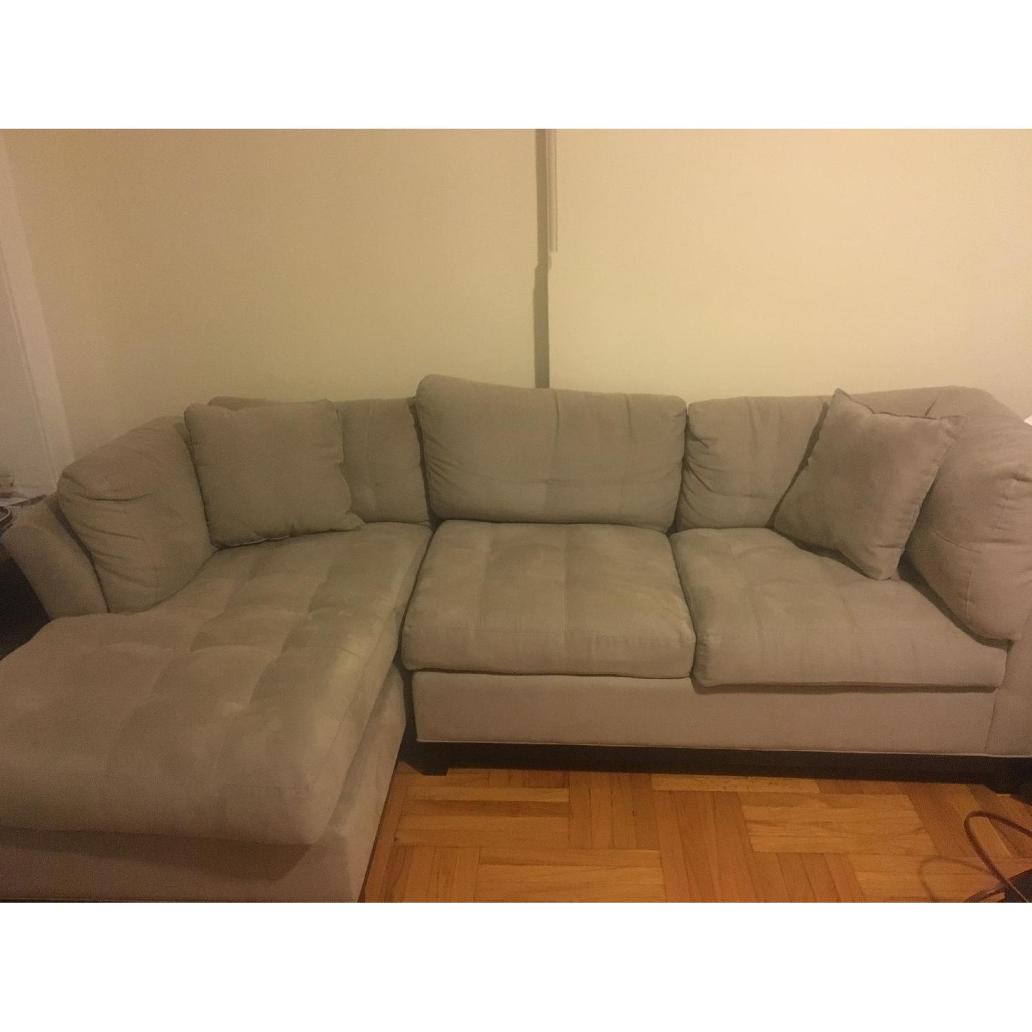 Cindy Crawford Home Metropolis 2-Piece Microfiber Sectional Sofa - image-4