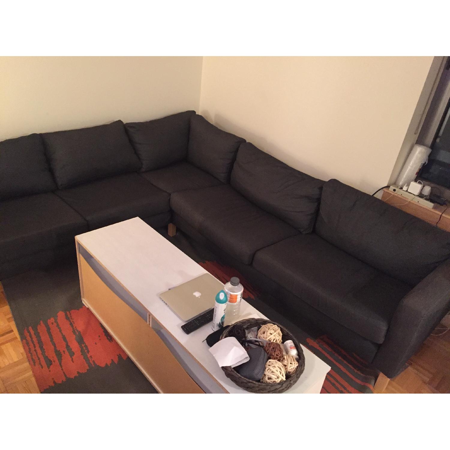 Ikea Karlstad LShaped Sectional Sofa AptDeco