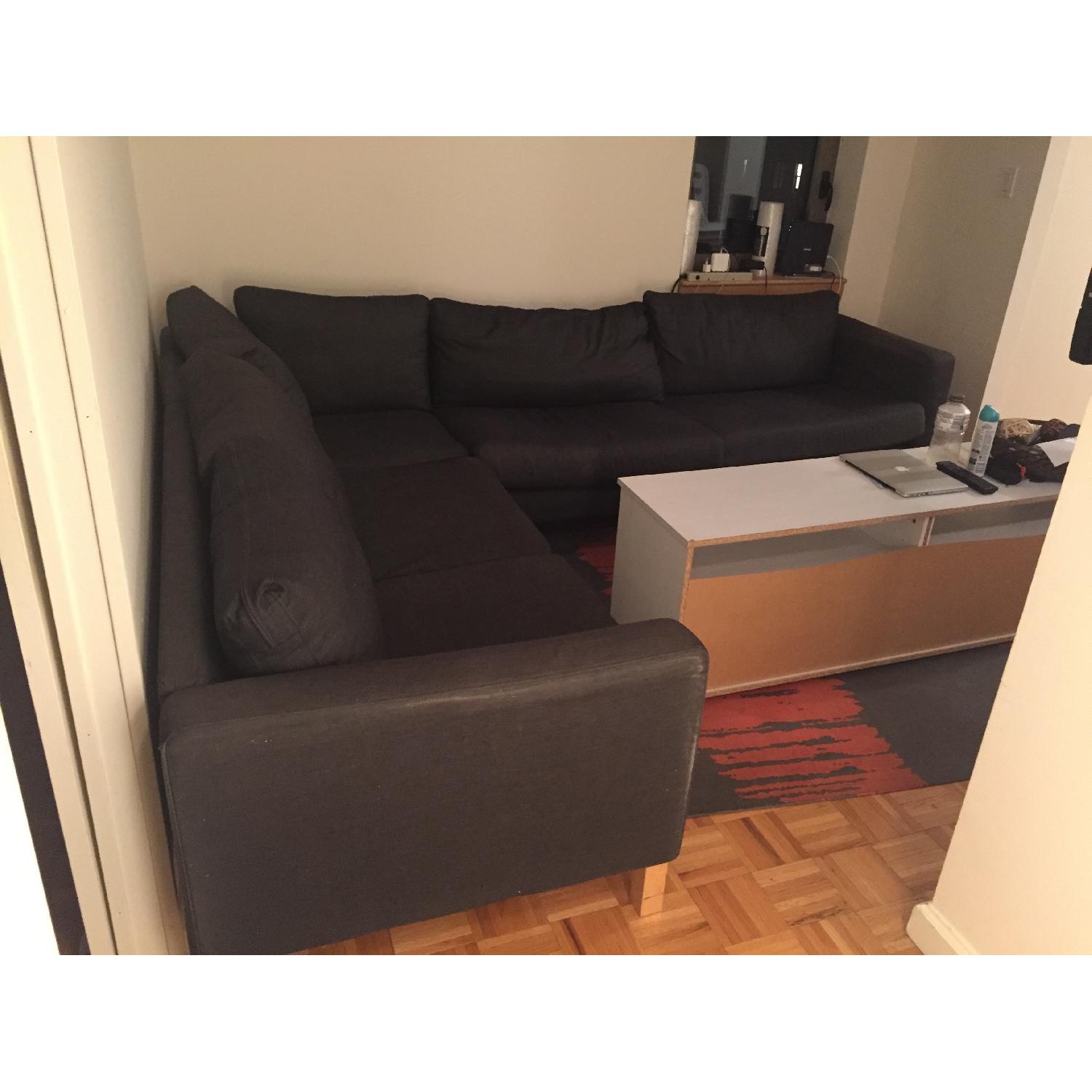 Ikea Karlstad L-Shaped Sectional Sofa - AptDeco