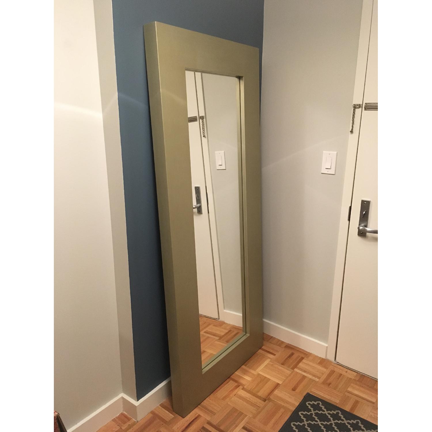 West Elm Chunky Wood Floor Mirror In Silver Aptdeco