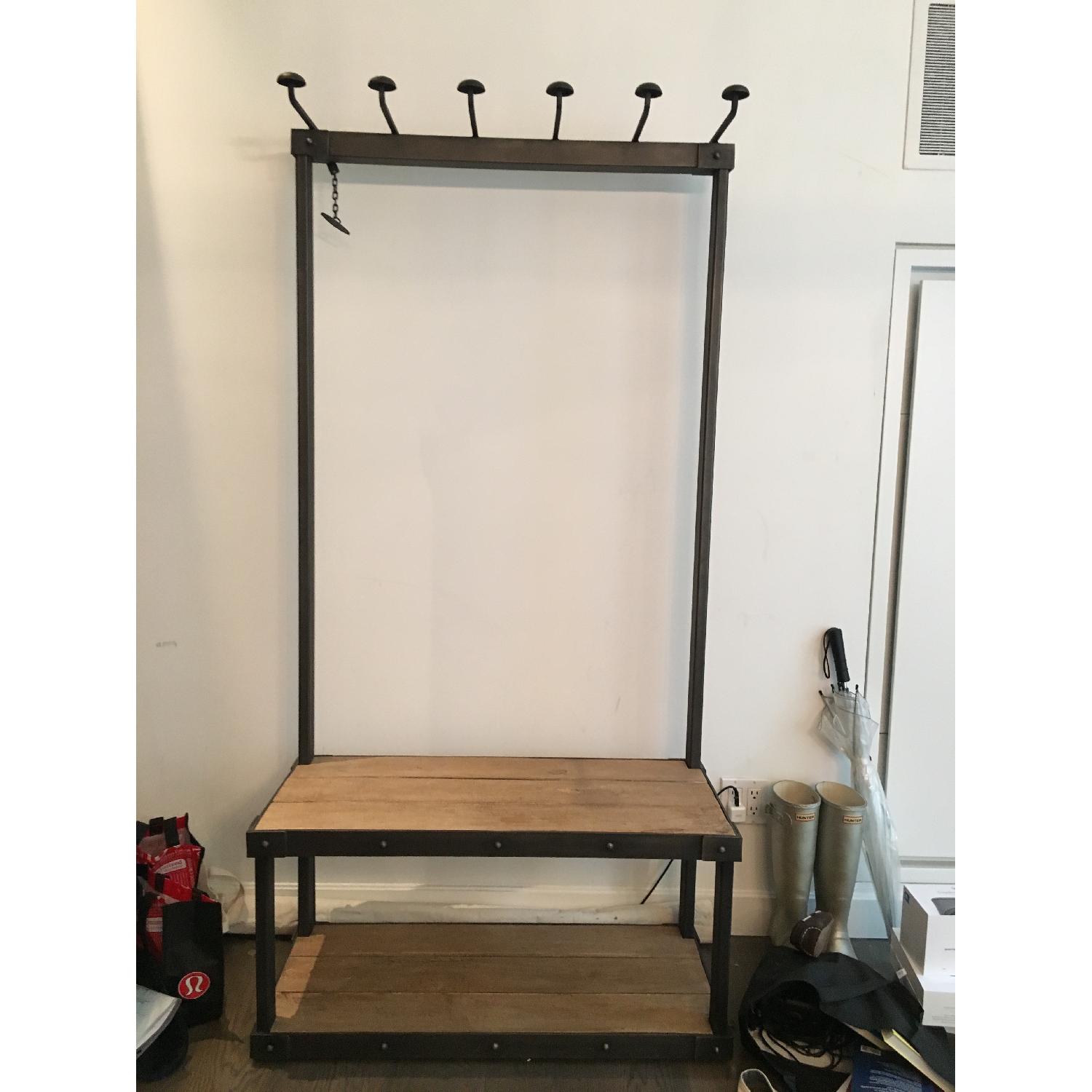 Restoration Hardware Rustic Coat Rack Bench - image-6