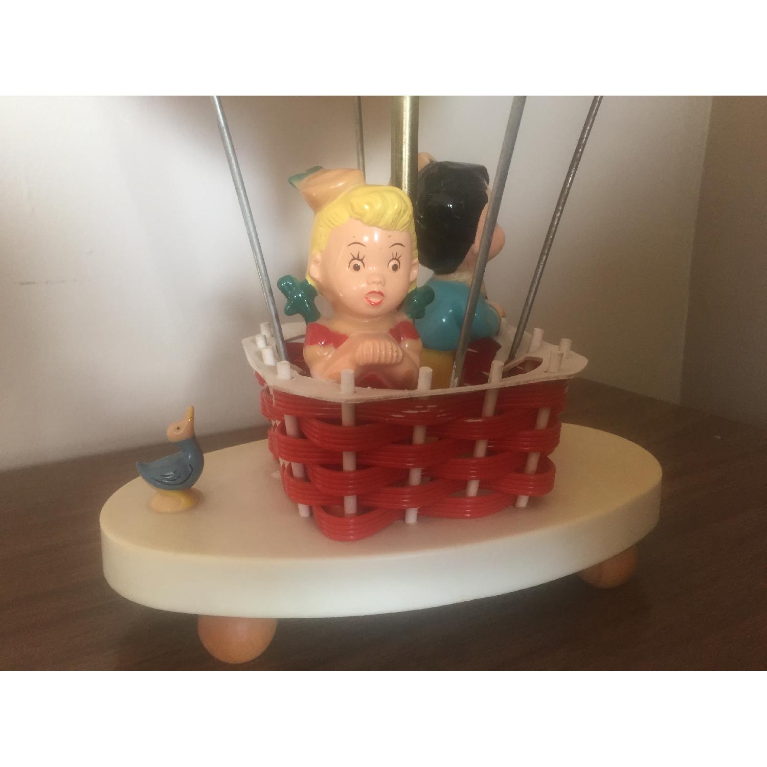 The Dolly Toy Co Red & White Hot Air Baloon Kitsch 3 Way Table Lamp - image-3