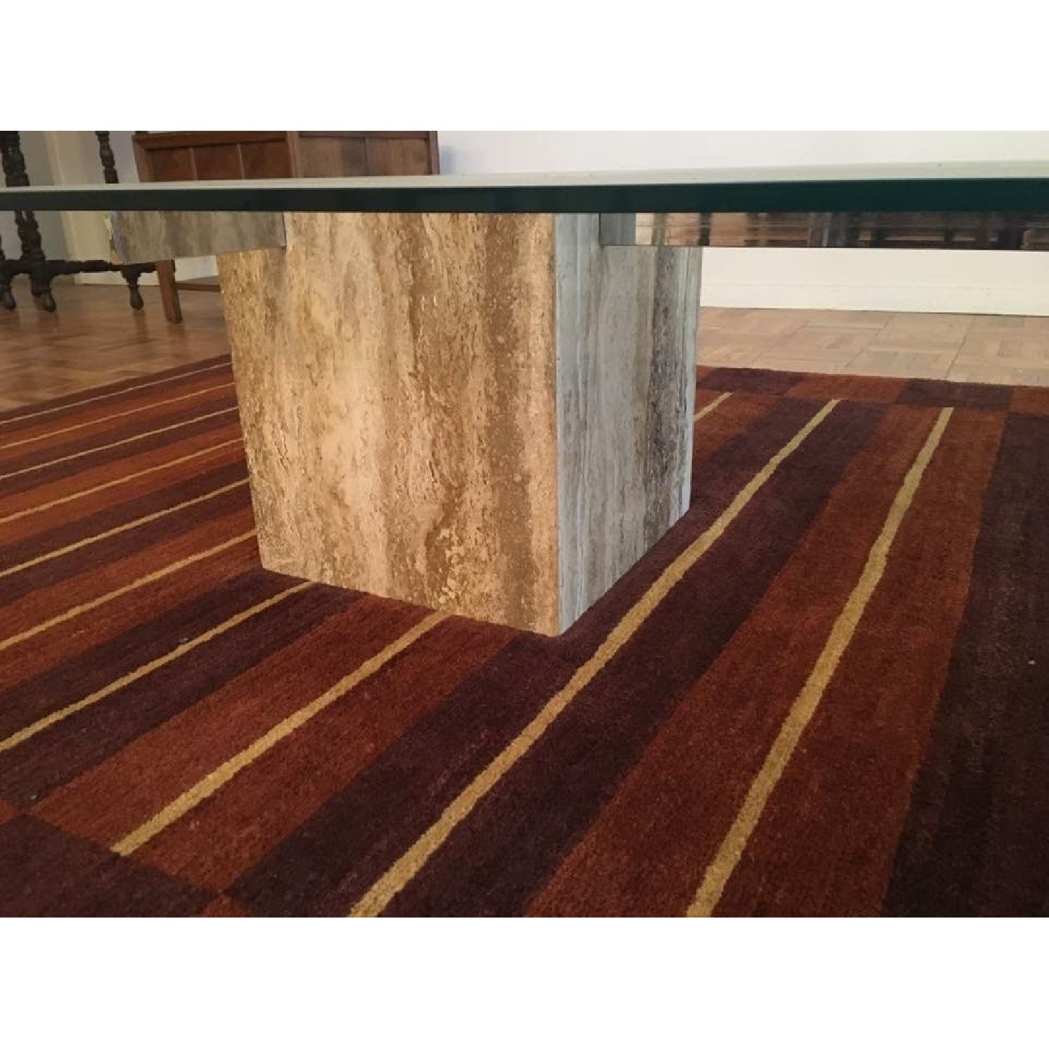 Italian Marble & Glass Top Coffee Table - image-4