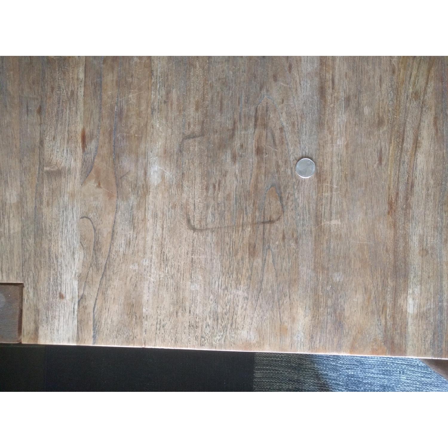 Crate & Barrel Large Solid Teak Square Coffee Table - image-7