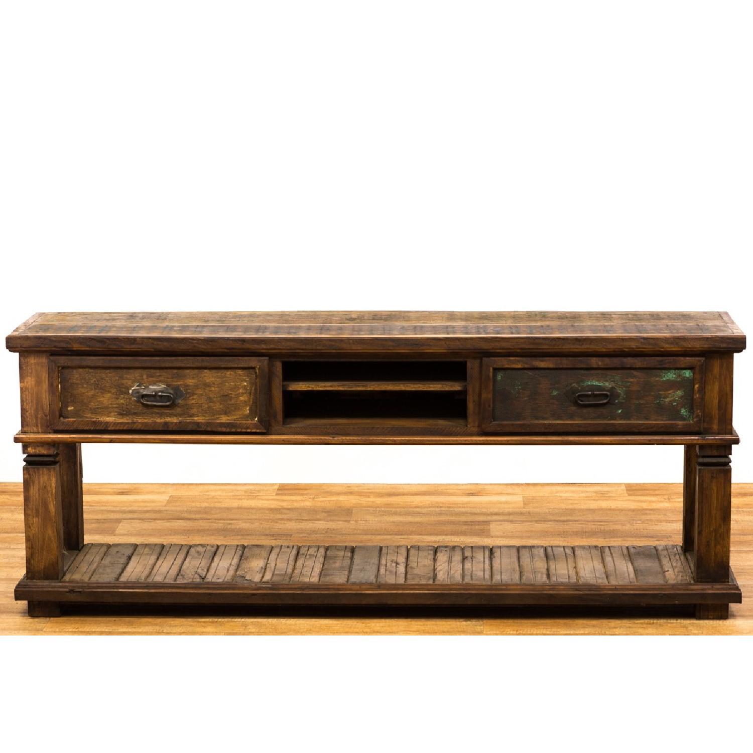 Reclaimed Wood Rustic Console Table - image-1