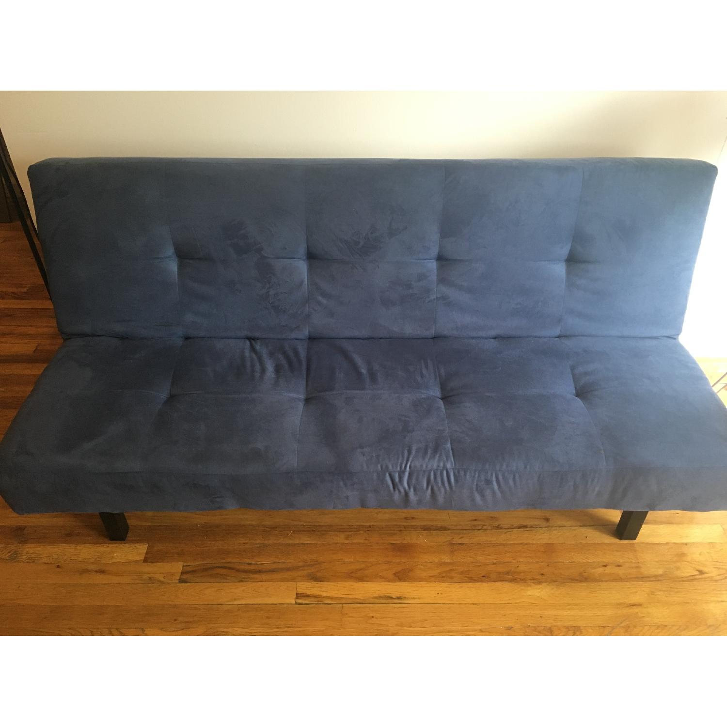 Navy Blue Sleeper Sofa - image-1
