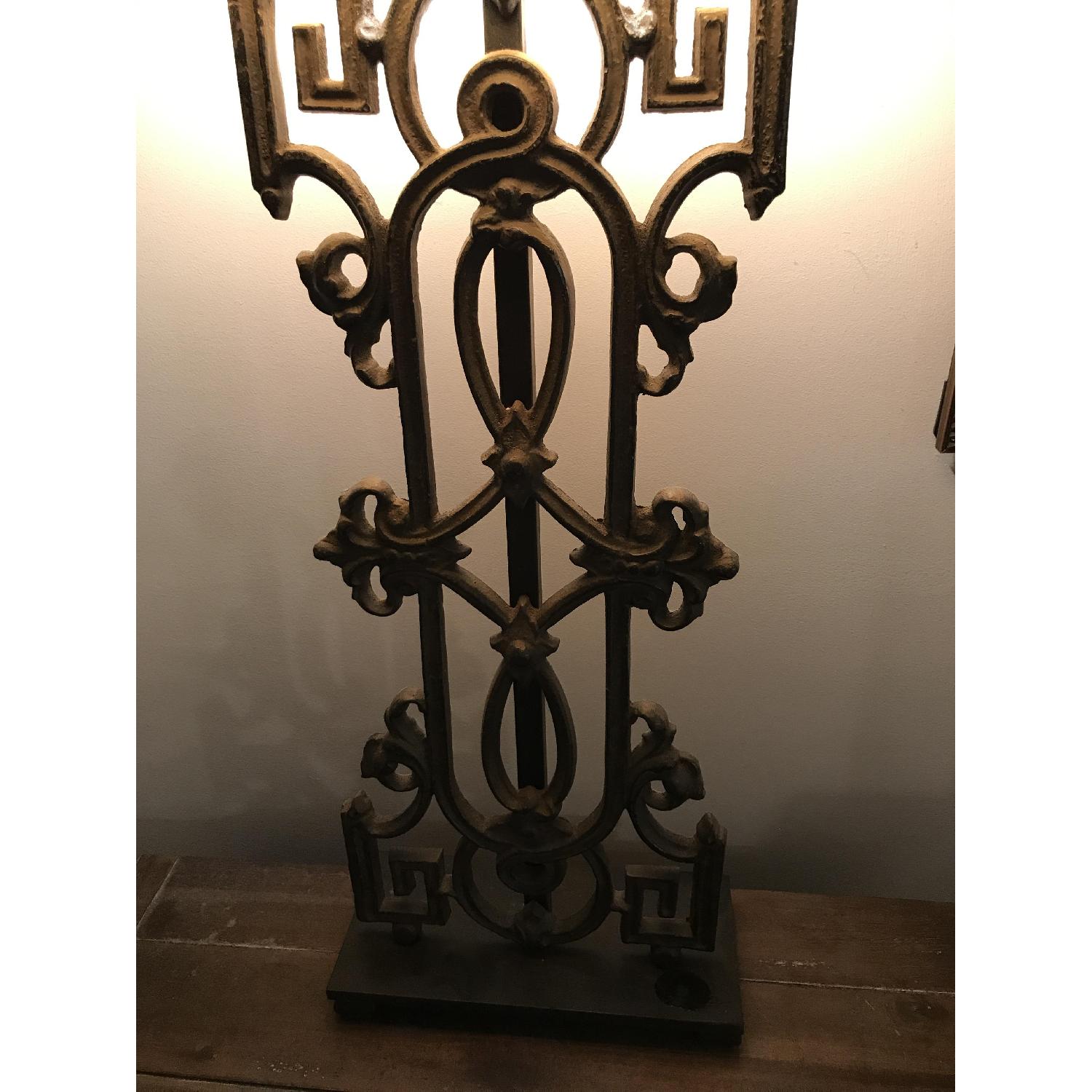 Restoration Hardware Greek Key Iron Baluster Table/Bedside L - image-2