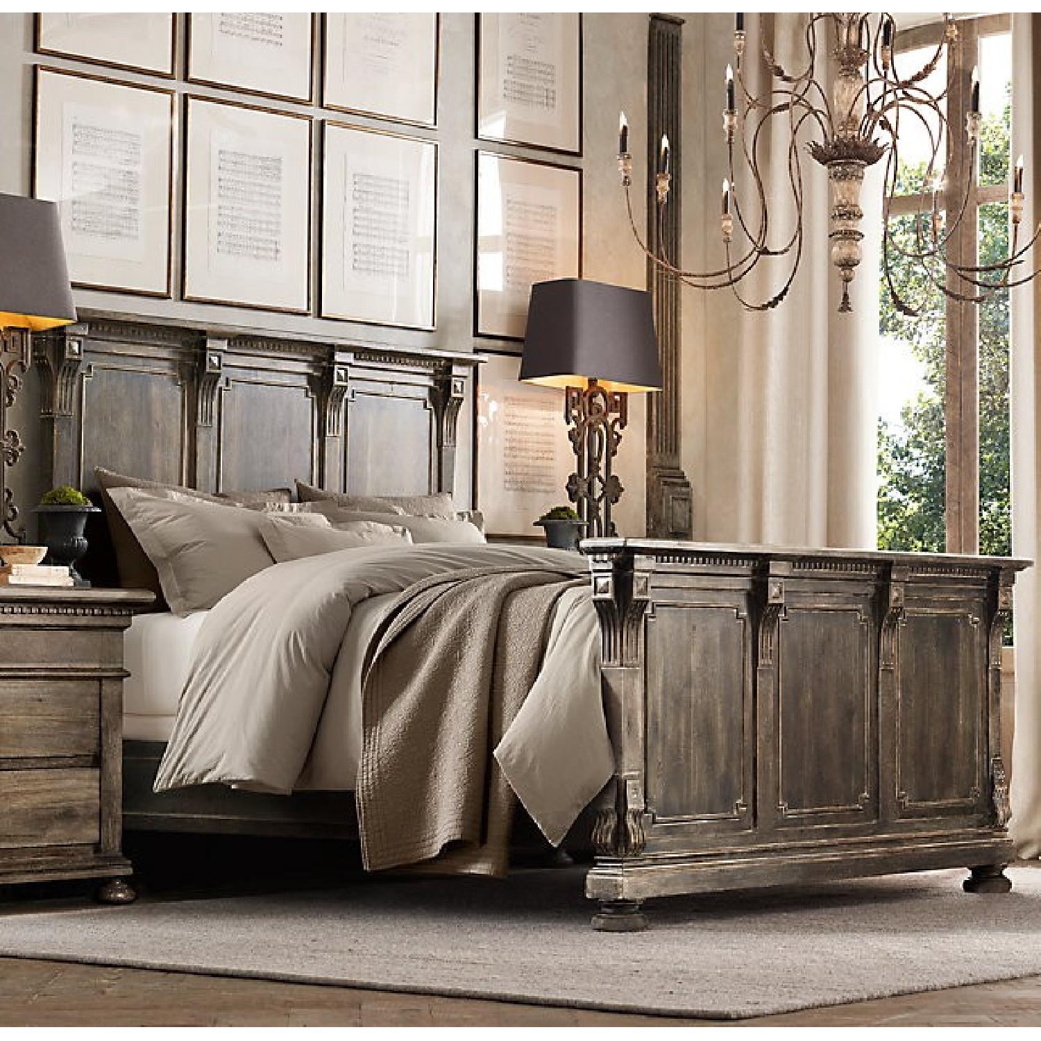 Restoration Hardware Greek Key Iron Baluster Table/Bedside L - image-3